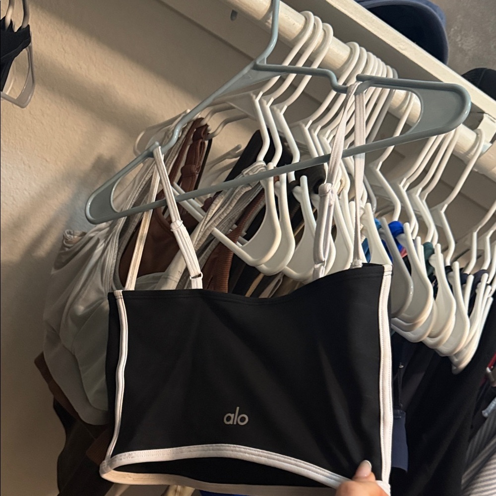 Alo Black and White Sports Bra new